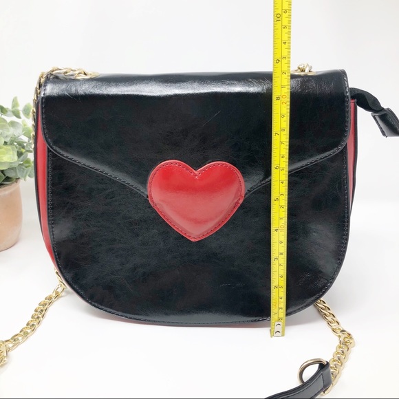Pink Haley Heart Crossbody/Shoulder Bag - Vegan - Picture 5 of 6